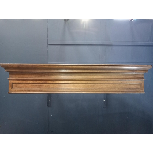 378 - Oak door head. {H 33cm x W 166cm x D 45cm}.