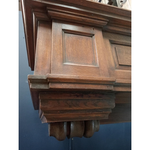 378 - Oak door head. {H 33cm x W 166cm x D 45cm}.