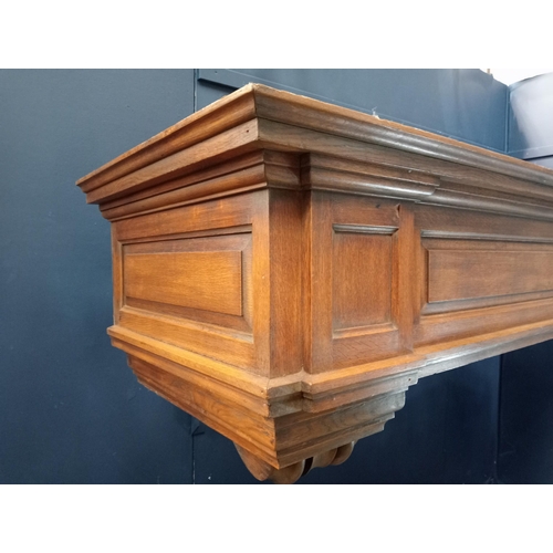 379 - Oak door head with corbels {H 52cm x W 192cm x D 70cm}.