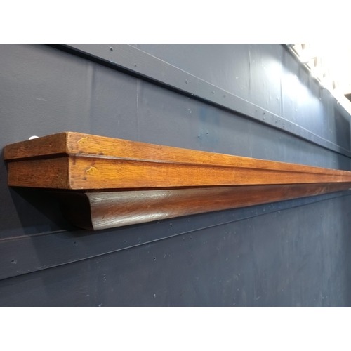 384 - 19th C. Oak pediment {H 17cm x W 227cm x D 13cm}.