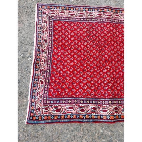 40 - Good quality decorative carpet runner {372cm L x 113cm W} (not available to view in person).