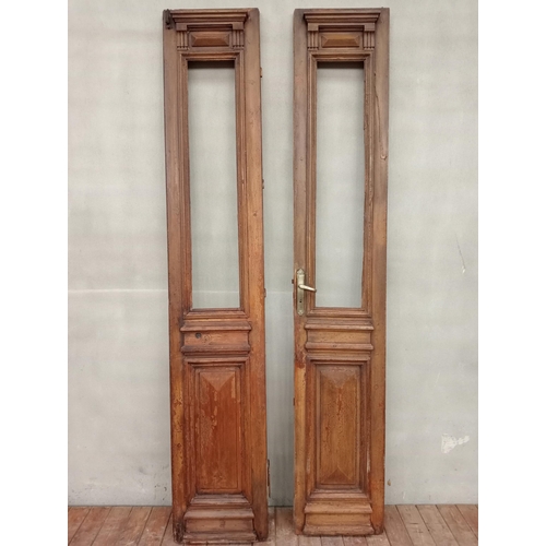 489 - Pair of Victorian bar doors. {Each door H 265cm x W 47cm}.