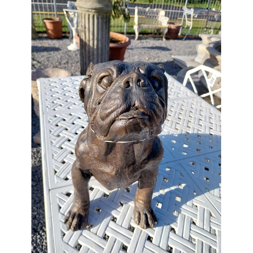 570 - Exceptional quality bronze model of Bulldog. {39 cm H x 11 cm W x 22 cm D}