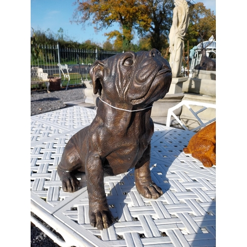 570 - Exceptional quality bronze model of Bulldog. {39 cm H x 11 cm W x 22 cm D}