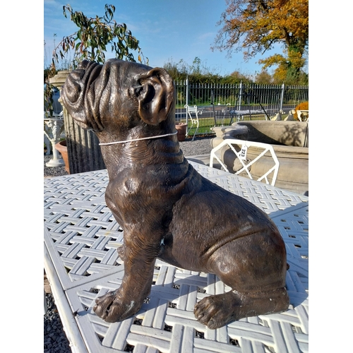 570 - Exceptional quality bronze model of Bulldog. {39 cm H x 11 cm W x 22 cm D}