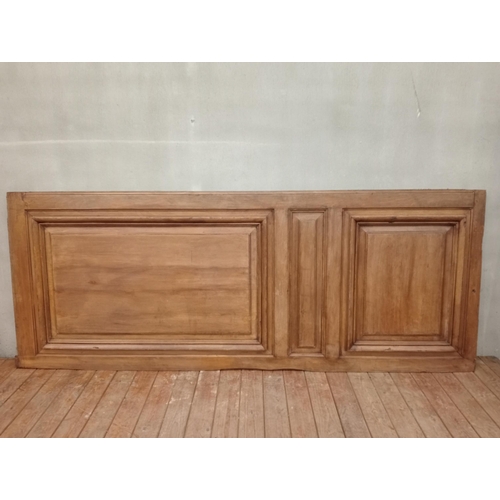 642 - Wooden panel with three raised panels {H 251 cm x W 98cm x D 5cm }.