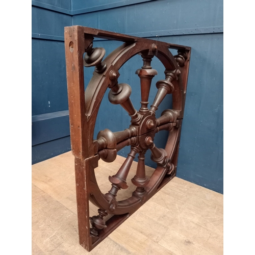 644 - Wooden openwork room divider {H 72cm x W 137cm x D 20cm }.