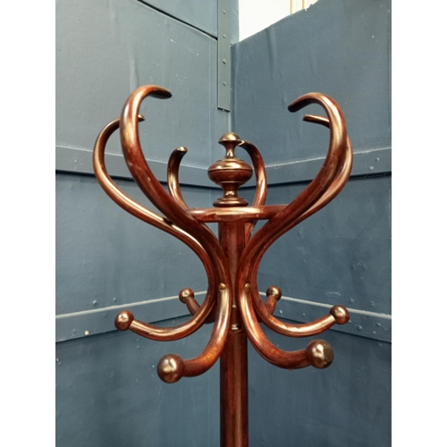 691 - Early 20th C. Bentwood coat and hat stand {H 196cm x D 70cm}.