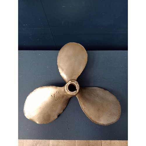 719 - Brass ships propeller {D 6cm x Dia 30cm}.