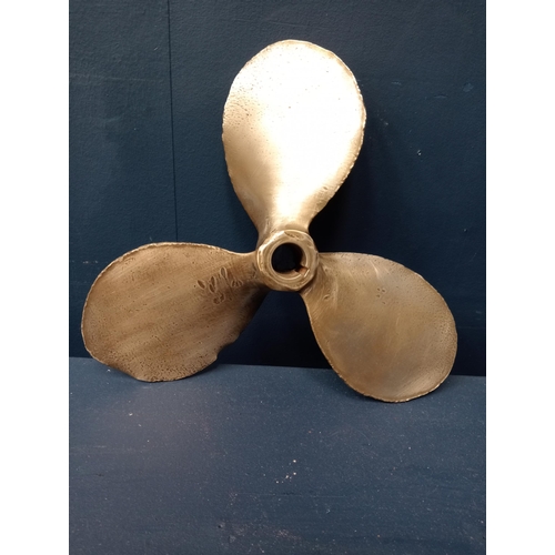 719 - Brass ships propeller {D 6cm x Dia 30cm}.