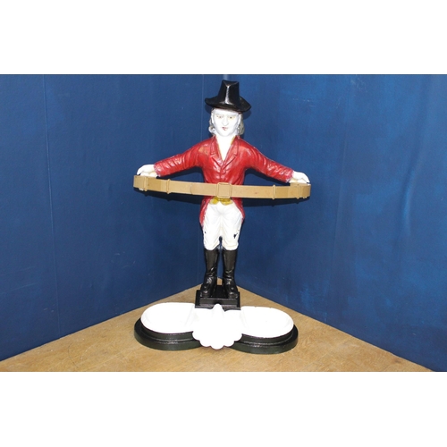 744 - Cast iron umbrella stand in the form of a Ringmaster {H 70 x W 50 x D 24}.