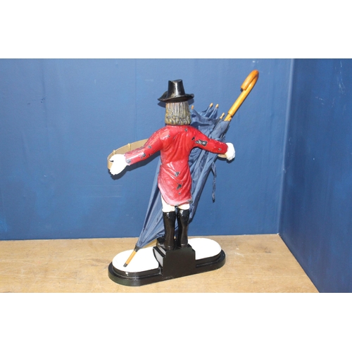 744 - Cast iron umbrella stand in the form of a Ringmaster {H 70 x W 50 x D 24}.