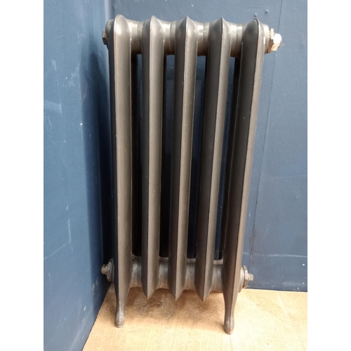 749 - Cast iron two column five section radiator {H 80cm x W 46cm x D20cm}.