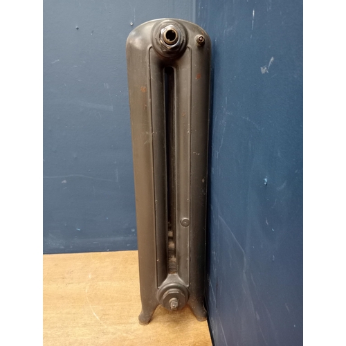 749 - Cast iron two column five section radiator {H 80cm x W 46cm x D20cm}.