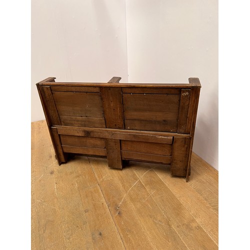 388 - 19th C. Oak two seater choir pew. { H 93cm x W 138cm}.