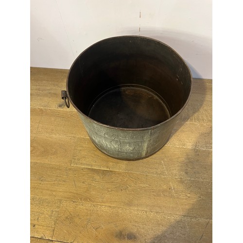 531 - Retro galvanised planter bucket {H 30cm x Dia 49cm }.