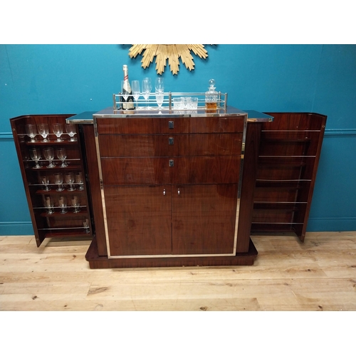 100 - Ralph Lauren Duke rosewood and steel drinks cabinet in the Art Deco. This particular cabinet was cus... 