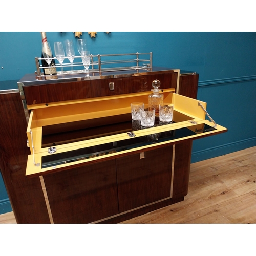 100 - Ralph Lauren Duke rosewood and steel drinks cabinet in the Art Deco. This particular cabinet was cus... 