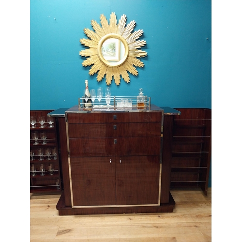 100 - Ralph Lauren Duke rosewood and steel drinks cabinet in the Art Deco. This particular cabinet was cus... 