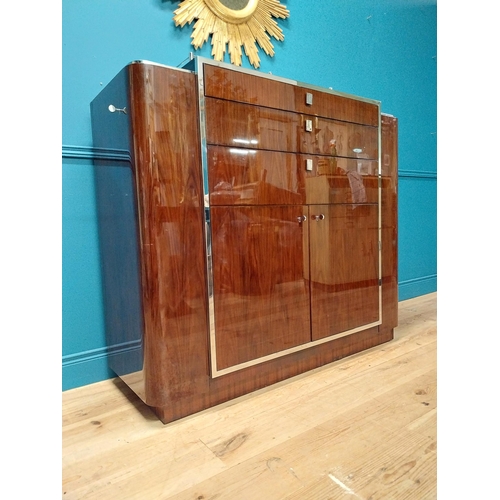 100 - Ralph Lauren Duke rosewood and steel drinks cabinet in the Art Deco. This particular cabinet was cus... 