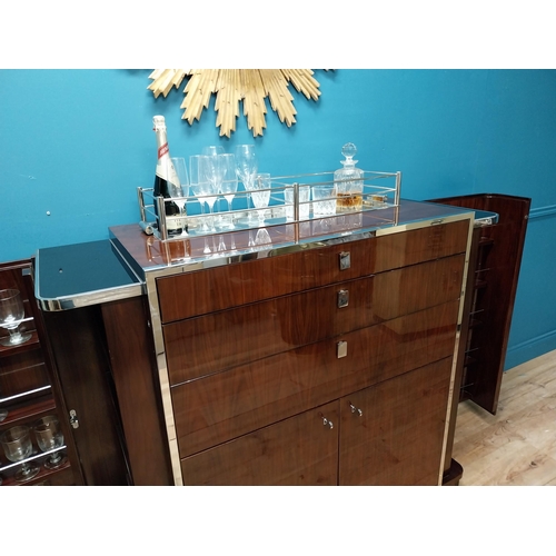 100 - Ralph Lauren Duke rosewood and steel drinks cabinet in the Art Deco. This particular cabinet was cus... 