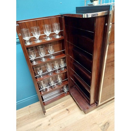 100 - Ralph Lauren Duke rosewood and steel drinks cabinet in the Art Deco. This particular cabinet was cus... 