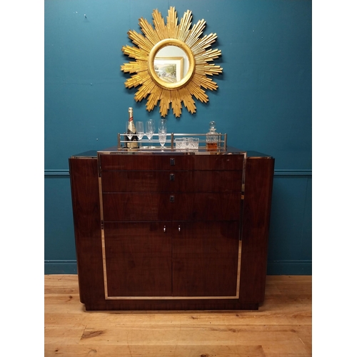 100 - Ralph Lauren Duke rosewood and steel drinks cabinet in the Art Deco. This particular cabinet was cus... 