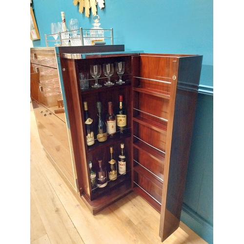 100 - Ralph Lauren Duke rosewood and steel drinks cabinet in the Art Deco. This particular cabinet was cus... 