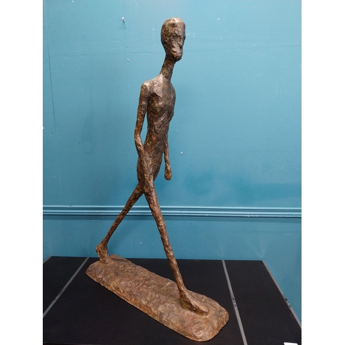 110 - Exceptional quality bronze sculpture of The Wandering Man a haunting depiction 102 cm H x 68 cm W x ... 