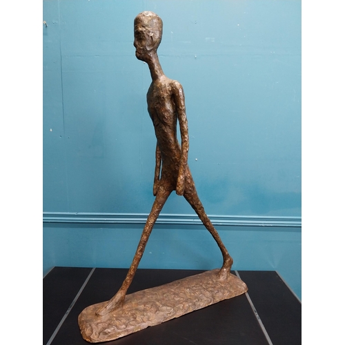 110 - Exceptional quality bronze sculpture of The Wandering Man a haunting depiction 102 cm H x 68 cm W x ... 