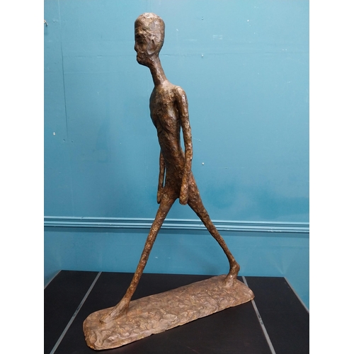 110 - Exceptional quality bronze sculpture of The Wandering Man a haunting depiction 102 cm H x 68 cm W x ... 