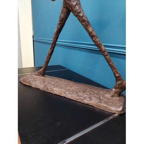 110 - Exceptional quality bronze sculpture of The Wandering Man a haunting depiction 102 cm H x 68 cm W x ... 