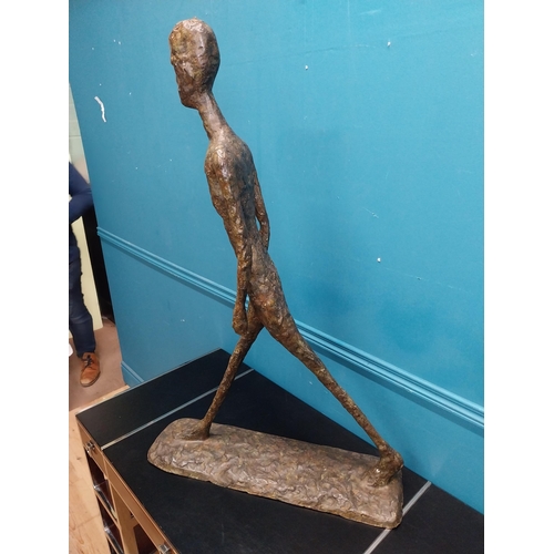 110 - Exceptional quality bronze sculpture of The Wandering Man a haunting depiction 102 cm H x 68 cm W x ... 