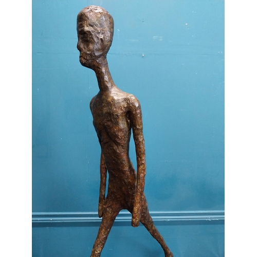 110 - Exceptional quality bronze sculpture of The Wandering Man a haunting depiction 102 cm H x 68 cm W x ... 