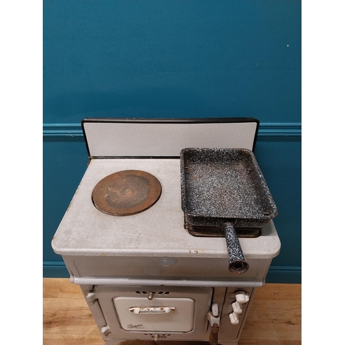 125 - 1950's Creda enamel cooker. {106 cm H x 59 cm W  x 47 cm D}.