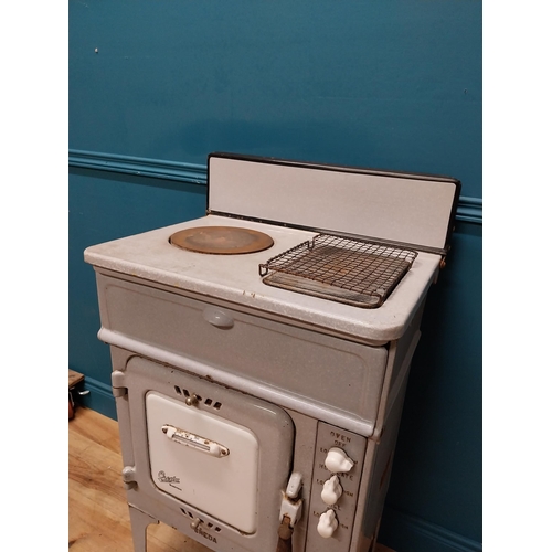 125 - 1950's Creda enamel cooker. {106 cm H x 59 cm W  x 47 cm D}.