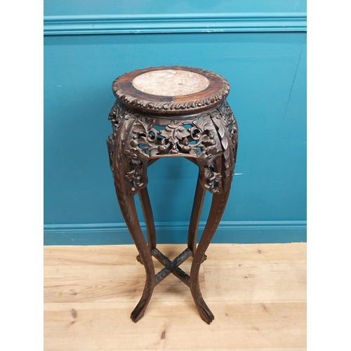 127 - 19th C. oriental jardiniere stand. {90 cm H x 30 cm Dia.}.