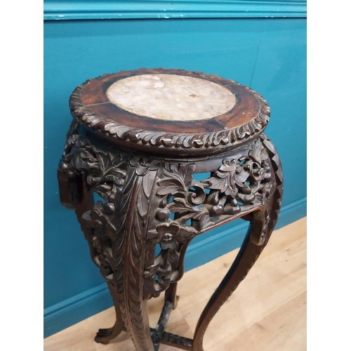 127 - 19th C. oriental jardiniere stand. {90 cm H x 30 cm Dia.}.