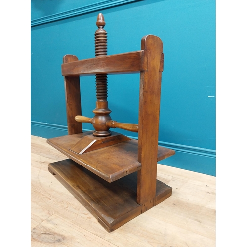 157 - 19th C. oak book press. {67 cm H x 64 cm W x 32 cm D}.