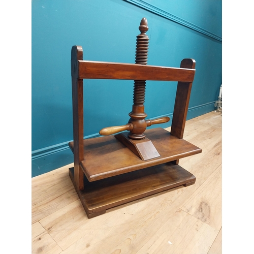 157 - 19th C. oak book press. {67 cm H x 64 cm W x 32 cm D}.