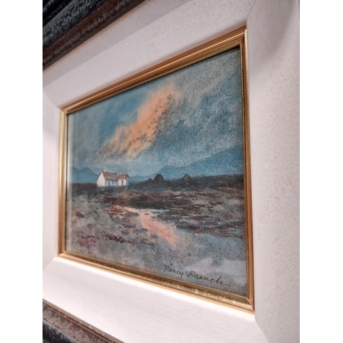 172 - Percy French Connemara Cottage Watercolour. {17 cm H x 23 cm W}.