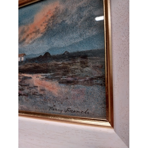 172 - Percy French Connemara Cottage Watercolour. {17 cm H x 23 cm W}.