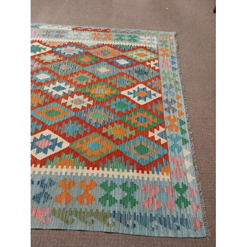 174 - Decorative Kilim rug. {302 cm H x 205 cm W}.