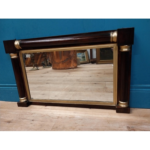 178 - William IV rosewood and gilt wall mirror. {46 cm H x 76 cm W}.