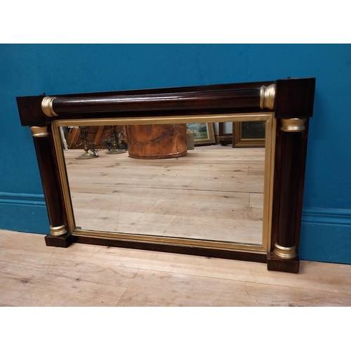 178 - William IV rosewood and gilt wall mirror. {46 cm H x 76 cm W}.