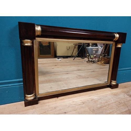 178 - William IV rosewood and gilt wall mirror. {46 cm H x 76 cm W}.