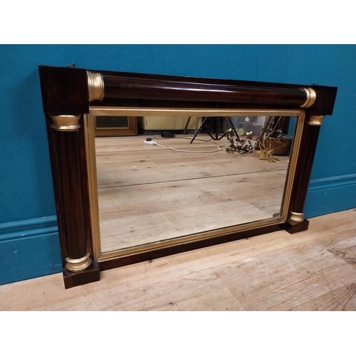 178 - William IV rosewood and gilt wall mirror. {46 cm H x 76 cm W}.