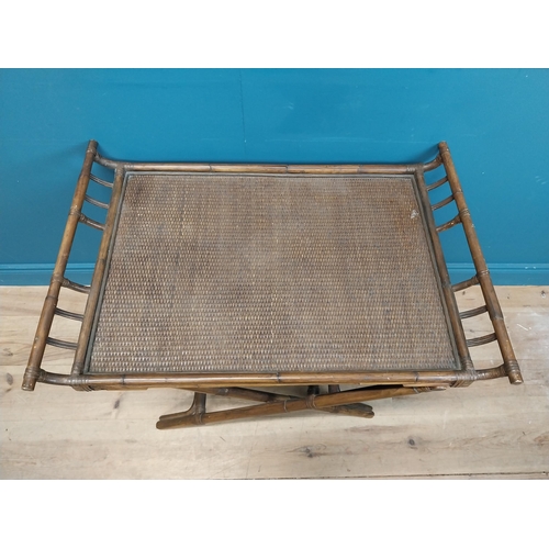 197 - Chinese drinks table on x-frame support. {75 cm H x 81 cm W x 55 cm D}.