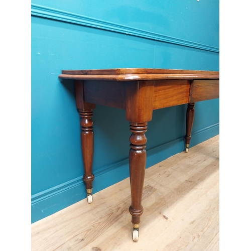 207 - 19th C. mahogany console table with single drawer in frieze. {74 cm H x 124 cm W x 49 cm D}.