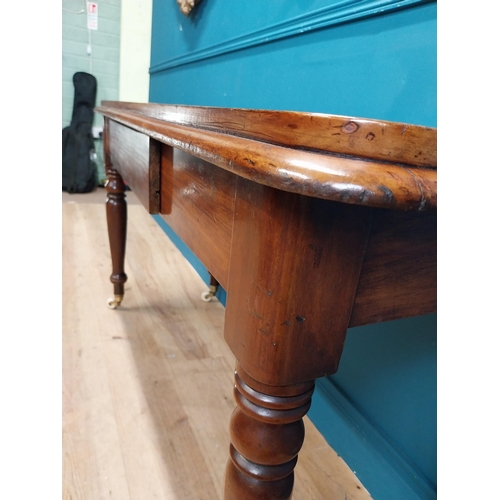 207 - 19th C. mahogany console table with single drawer in frieze. {74 cm H x 124 cm W x 49 cm D}.